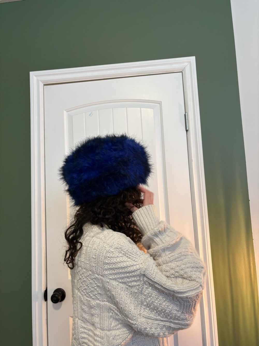 Faux Fur Cossack Hat - Deep Navy Blue